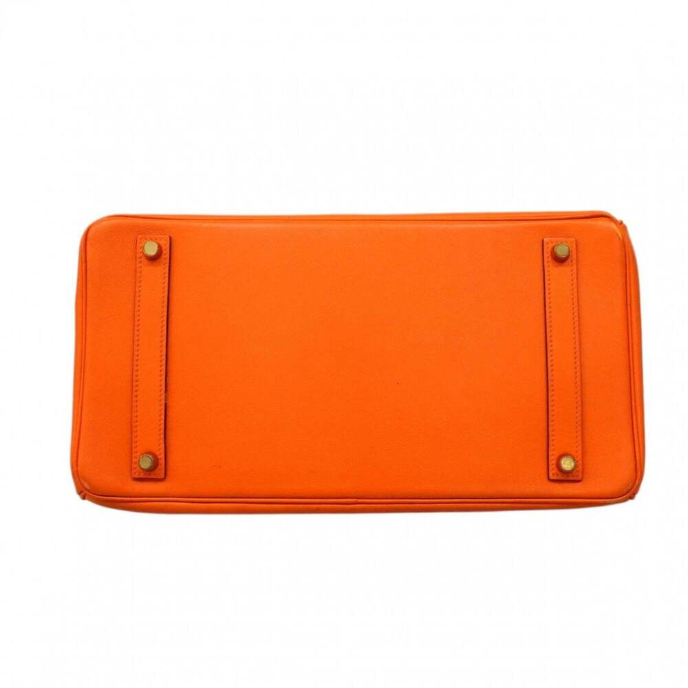 Hermes Birkin 35 Handbag, Veau Gulliver Leather, Orange, □B Stamp, Women's - Picture 3 of 13